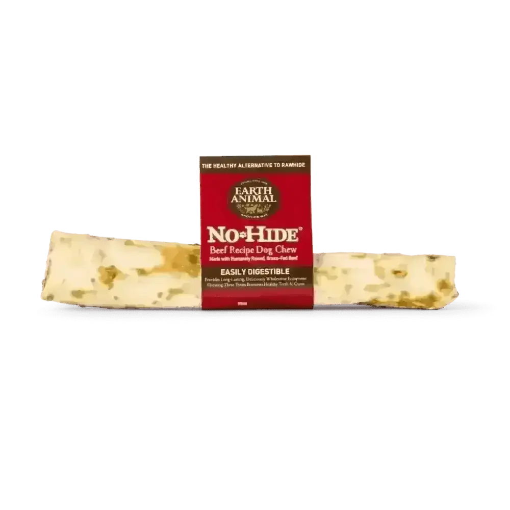 Earth Animal No-Hide Wholesome Beef Chew for dogs, naturally digestible and safe
