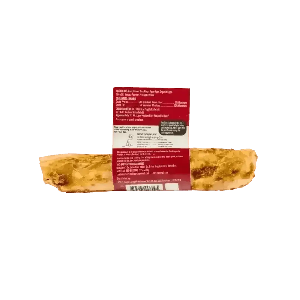 Image of Earth Animal No-Hide Wholesome Beef Chew box with pizza slice design