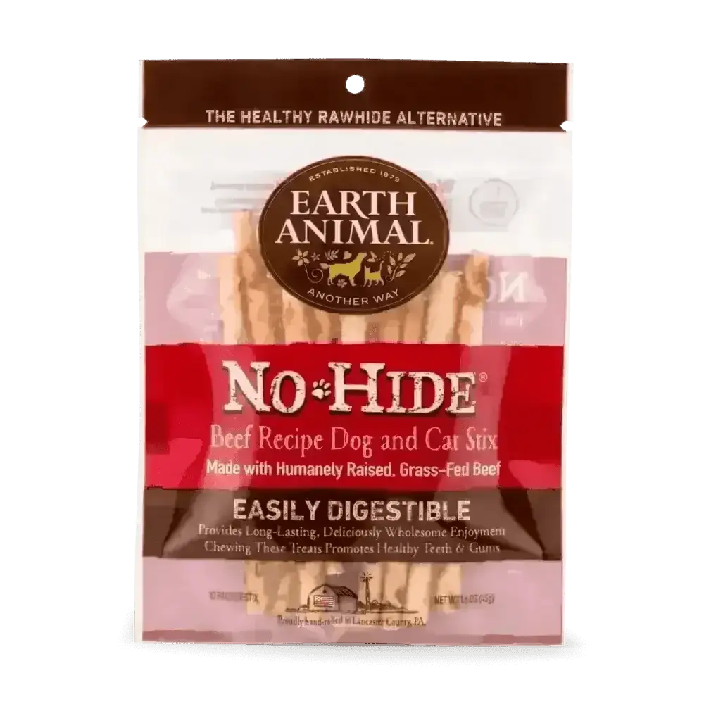 Earth Animal No-Hide Wholesome Beef Stix dog and cat chew treat bag image