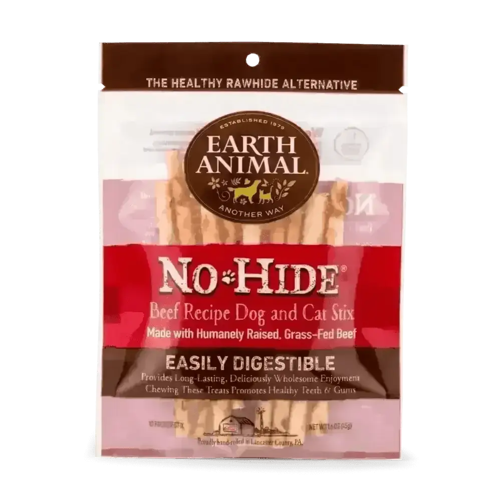 Earth Animal No-Hide Wholesome Beef Stix dog and cat chew treat bag image