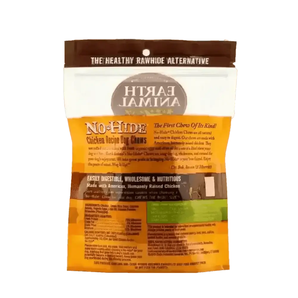 Earth Animal No-Hide Wholesome Chicken Chew 2-Pack Packaging