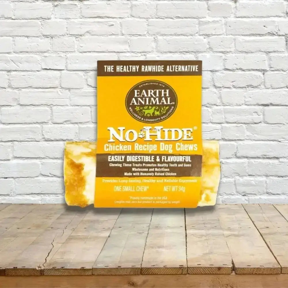 Earth Animal No-Hide Wholesome Chicken Chew packaging for small dogs