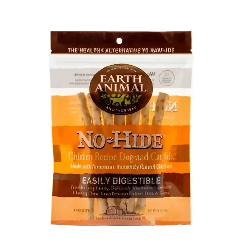 Earth Animal No-Hide Wholesome Chicken Stix treats for dogs and cats, easily digestible