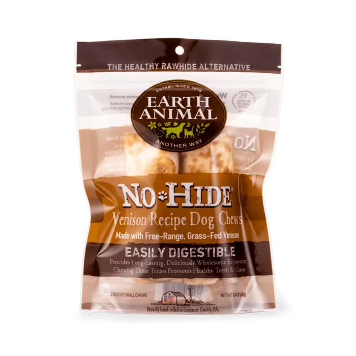 Earth Animal No-Hide Venison Chew - 2 Pack - Natural Dog Chew