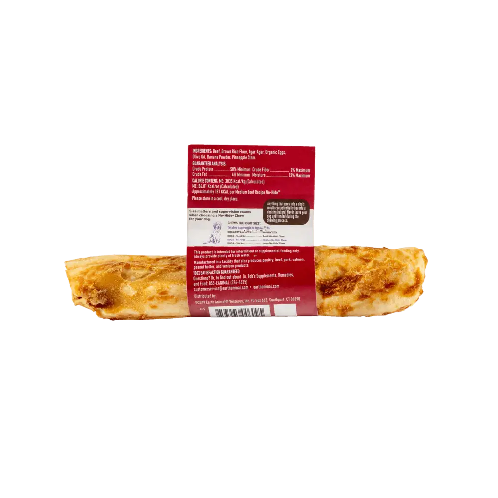 Image of Earth Animal No-Hide Wholesome Beef Chew box with pizza slice design