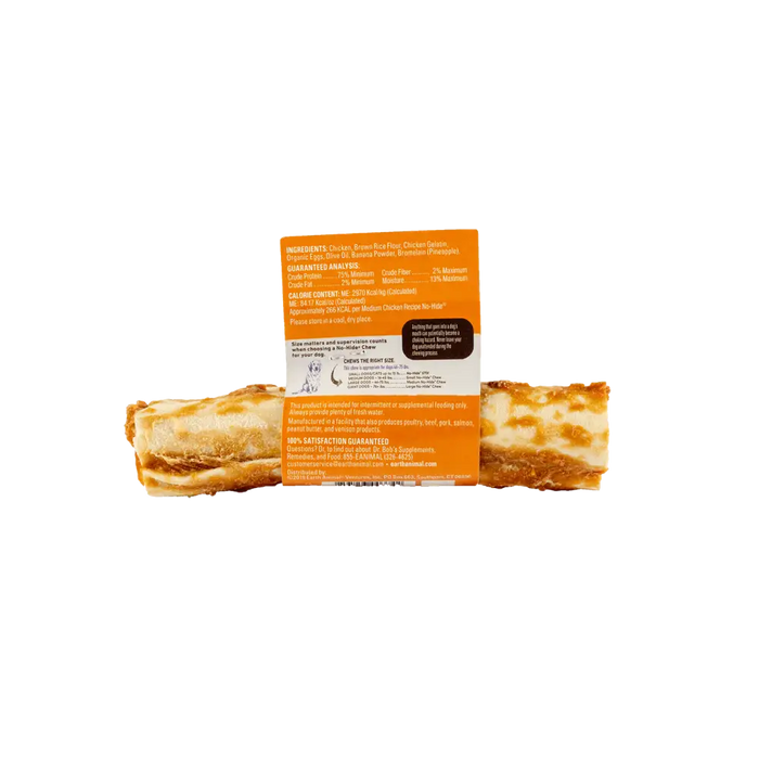  Earth Animal No-Hide Wholesome Chicken Chew - Medium - Natural Dog Chew