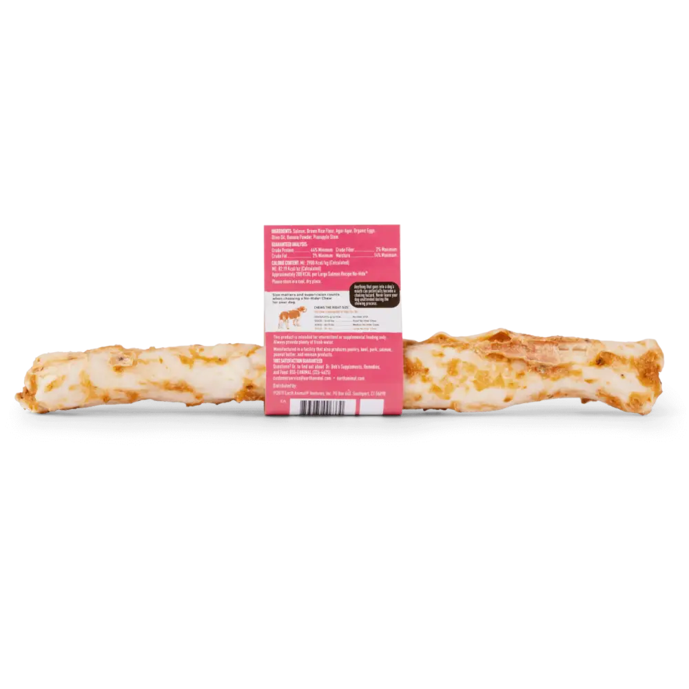 Earth Animal No-Hide Wholesome Salmon Chew large bone-shaped toy
