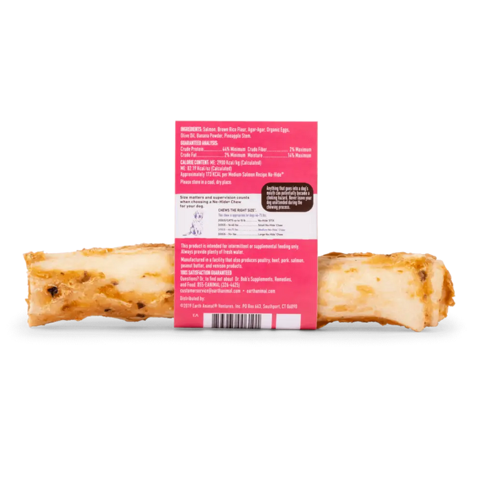 Earth Animal No-Hide Wholesome Salmon Chew - Medium - Natural Dog Chew