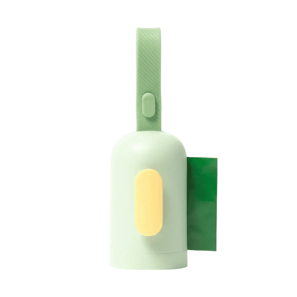 Earth Rated green white cat hair remover brush with yellow accent