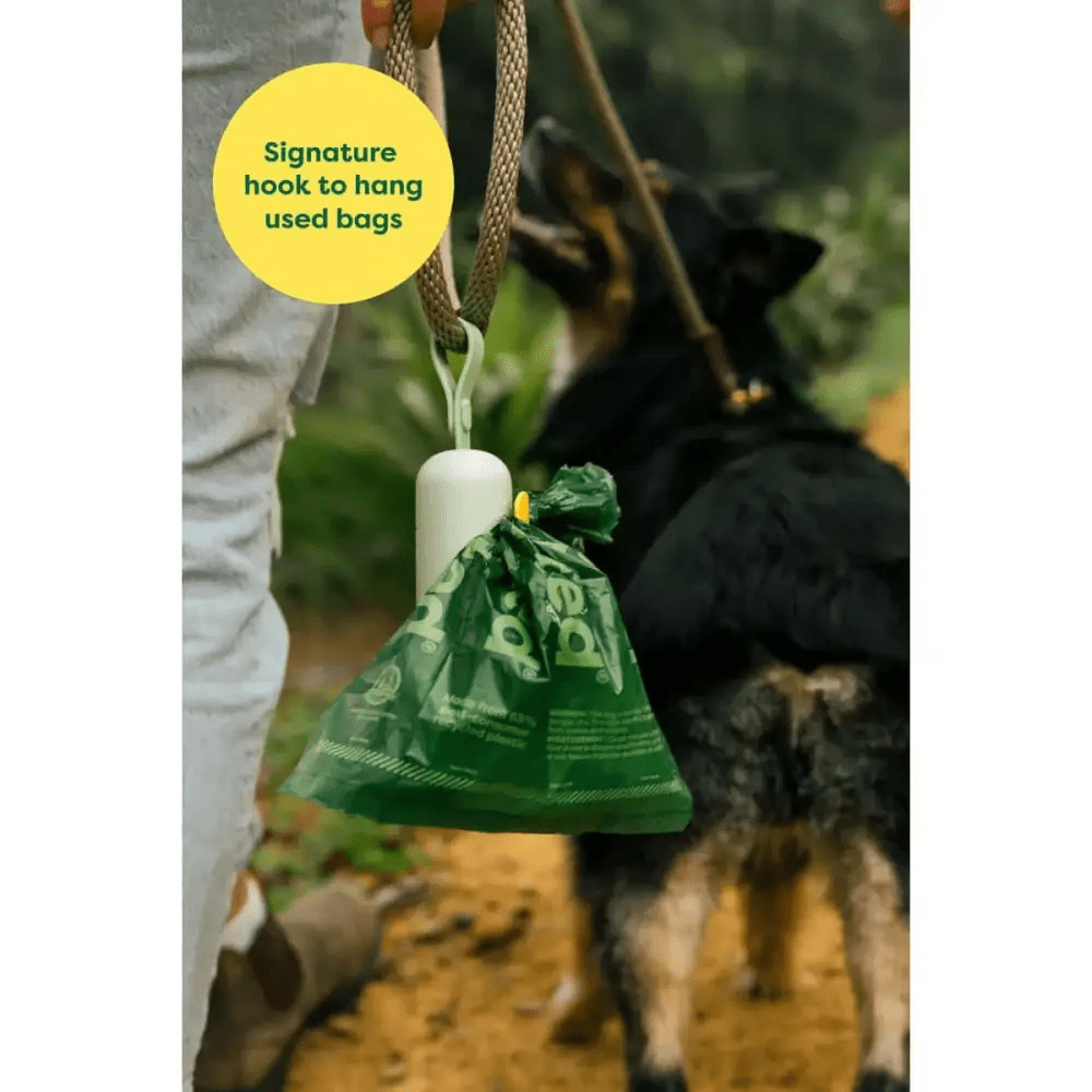 Earth Rated green leash dispenser with 15 unscented bags