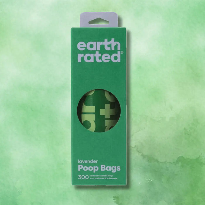 Earth Rated Poop Bags 300 Lavender Scented on Single Roll Available At The Pets Larder Natural Pet Shop.