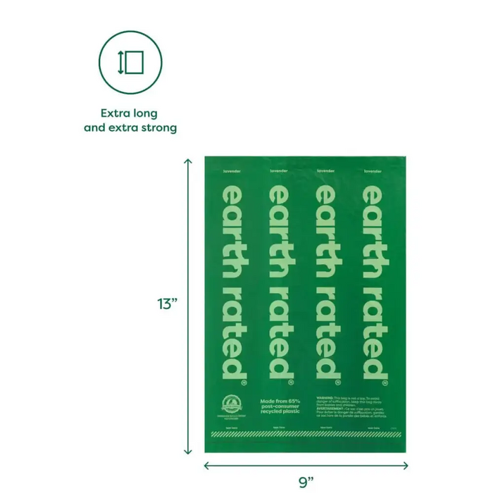 Earth Rated Poop Bags Lavender - 315 bags on 21 rolls