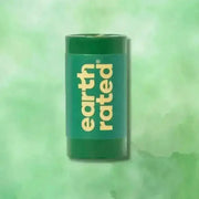 Earth Rated green cylindrical pet waste bag dispenser for unscented 15-bag rolls