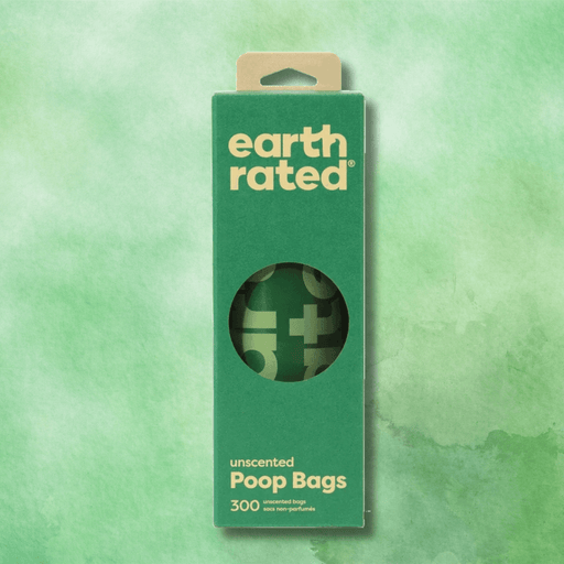 Earth Rated Poop Bags 300 Bags on a Large Single Roll Unscented Available At The Pets Larder Natural Pet Shop.