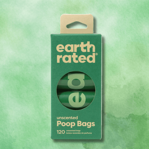 Earth Rated Poop Bags Unscented - 120 Bags on 8 Refill Rolls