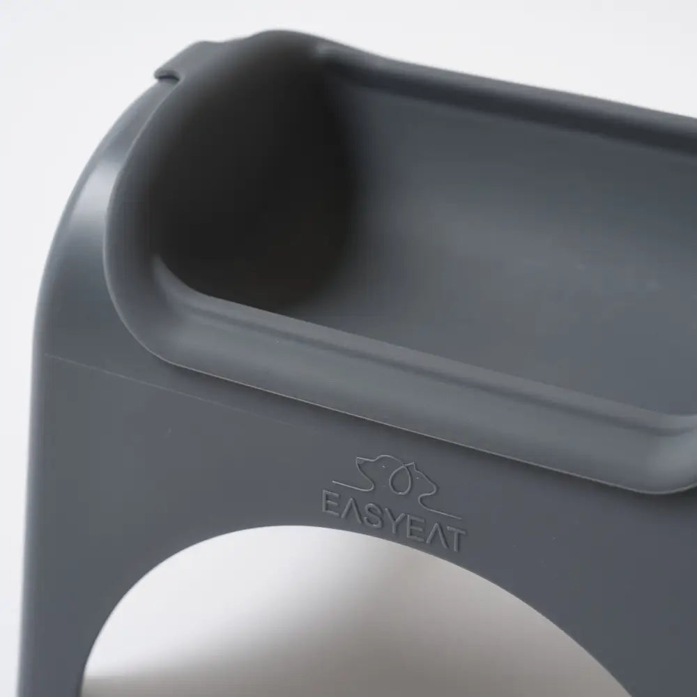 EasyEat 2.0 Charcoal Grey pet feeder with easy eat logo for best dry dog food