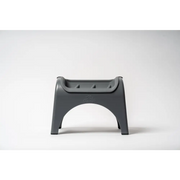 Gray EasyEat slow feeder with ergonomic step stool design