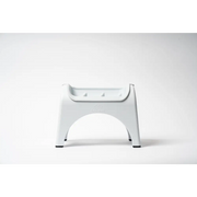White EasyEat Slow Feeder pet station with curved sides and rubber feet