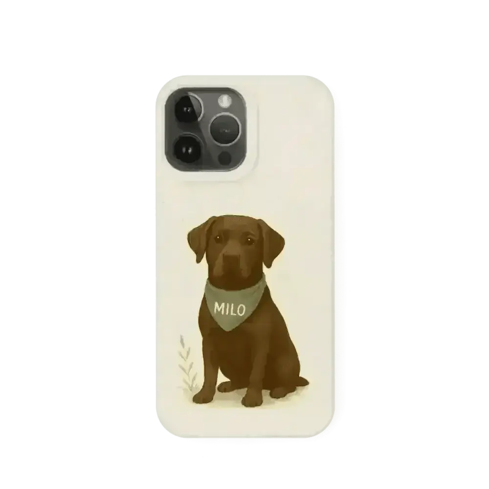 Eco-Friendly Custom Dog Portrait Phone Case – Personalised & Biodegradable - Labrador