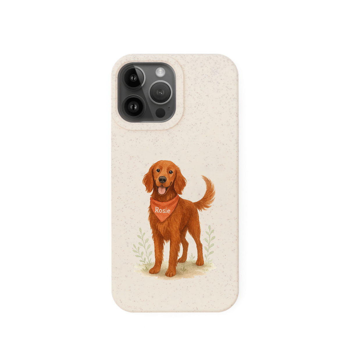 Eco-Friendly Custom Dog Portrait Phone Case – Personalised & Biodegradable - Red Setter