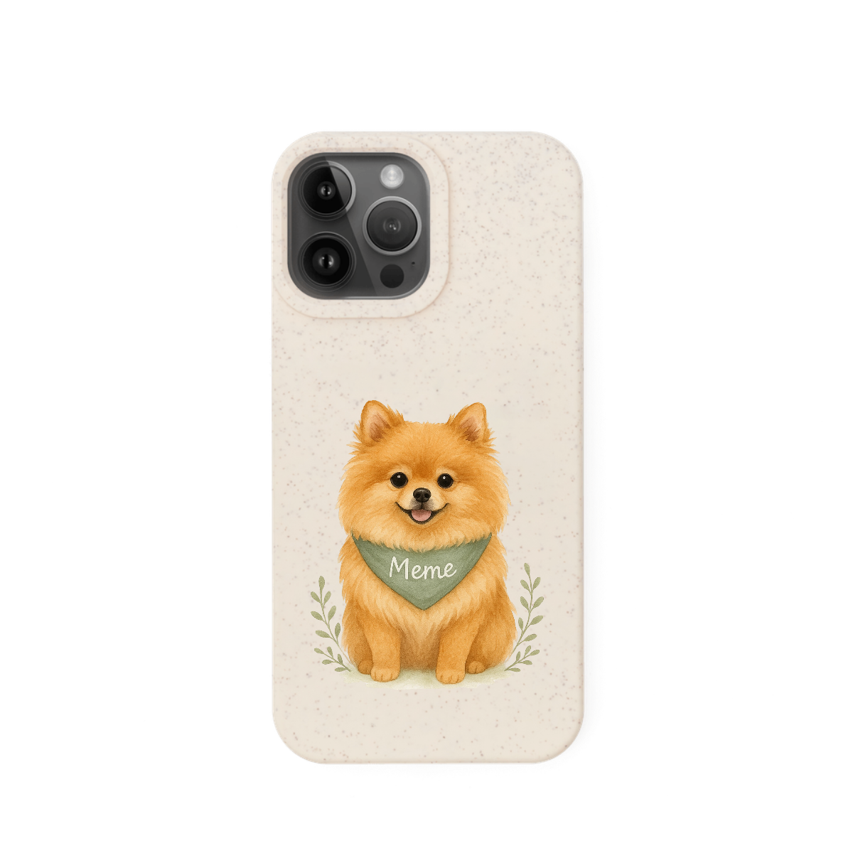 Eco-Friendly Custom Dog Portrait Phone Case – Personalised & Biodegradable - Pomeranian