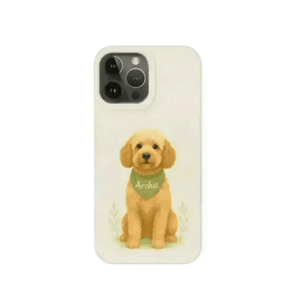 Eco-Friendly Custom Dog Portrait Phone Case – Personalised & Biodegradable - Cockapoo