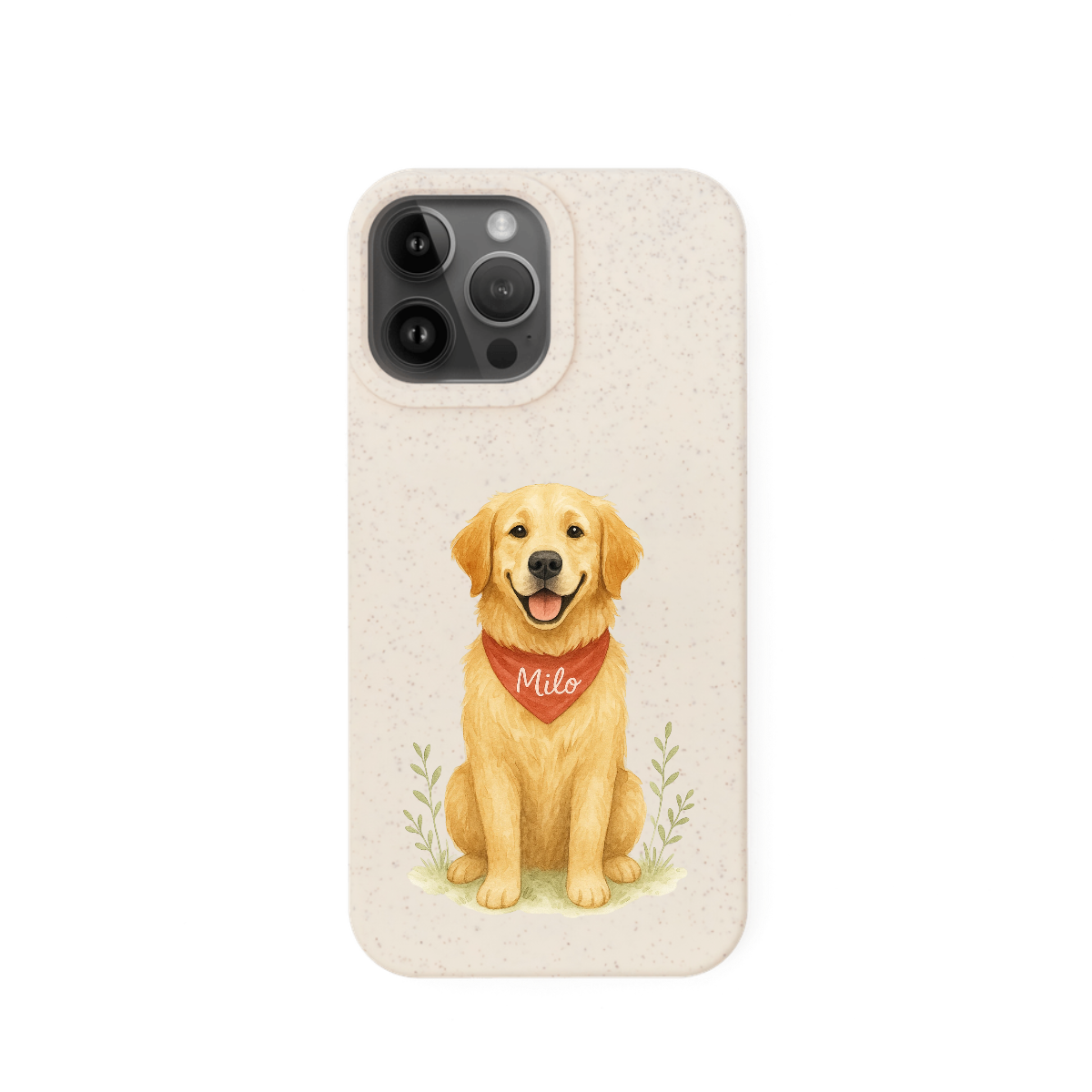Eco-Friendly Custom Dog Portrait Phone Case – Personalised & Biodegradable - Golden Retriever