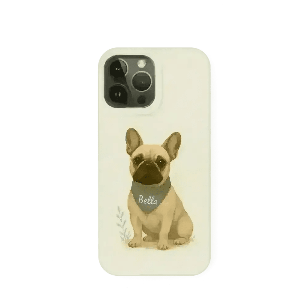 Eco-Friendly Custom Dog Portrait Phone Case – Personalised & Biodegradable - French Bull Dog