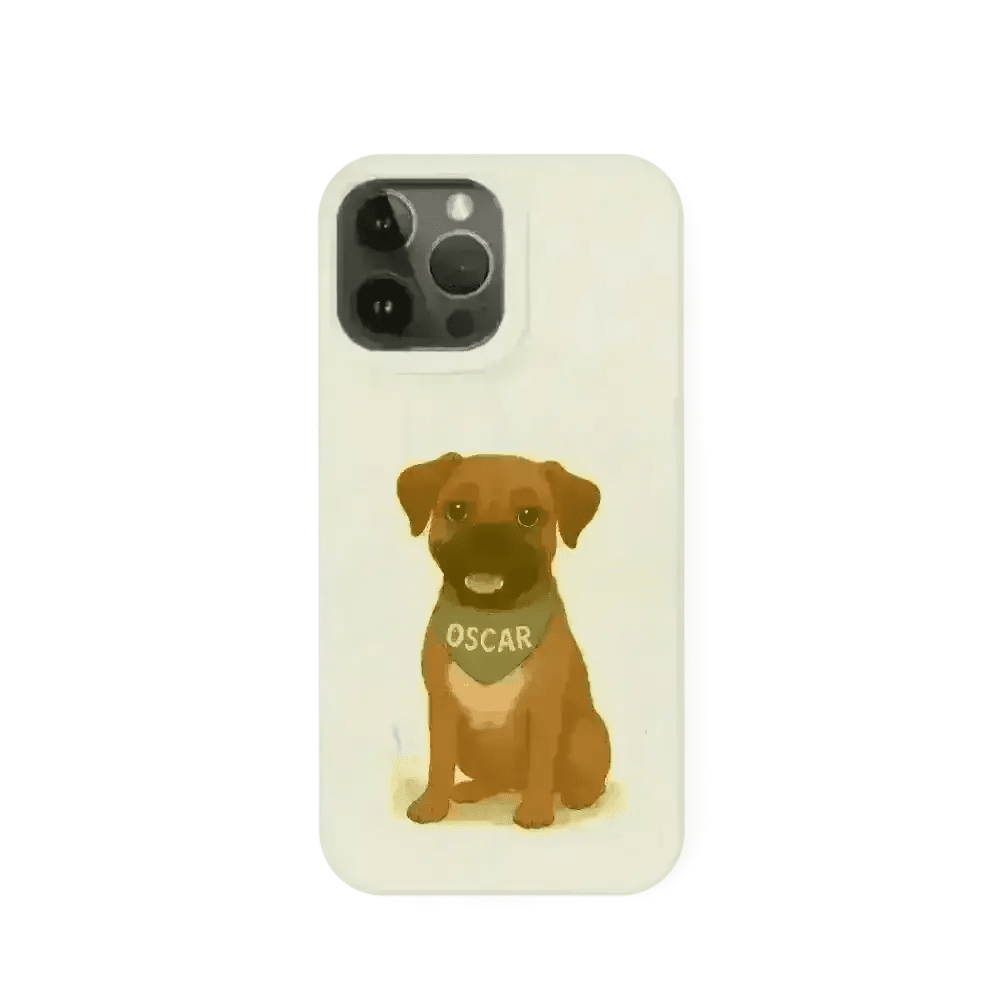Eco-Friendly Custom Dog Portrait Phone Case – Personalised & Biodegradable - Boxer