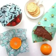 Eco-Friendly Handmade Organic Beeswax Wraps with Colorful Designs