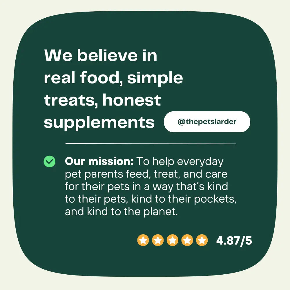 Green Eden Semi-Moist Duck and Tripe pet food bag with star rating and white text