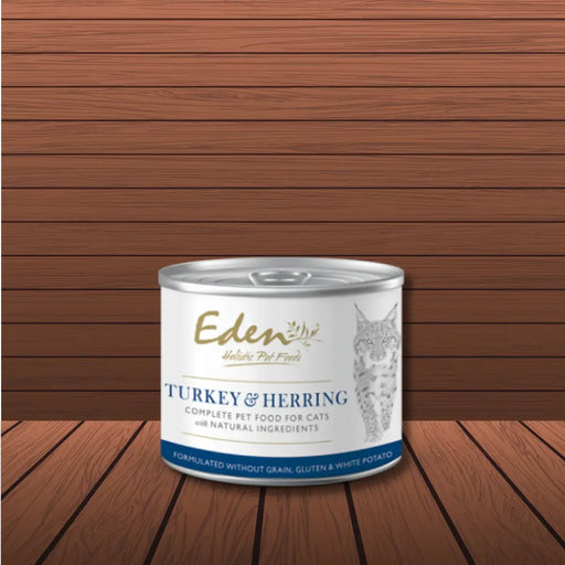 Eden Wet Food for Cats: Turkey and Herring - 200g - Cat Food - Wet