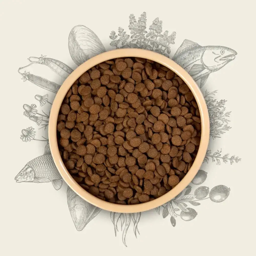 Eden Working Dog Fish Cuisine 15kg kibble bowl with amino acids