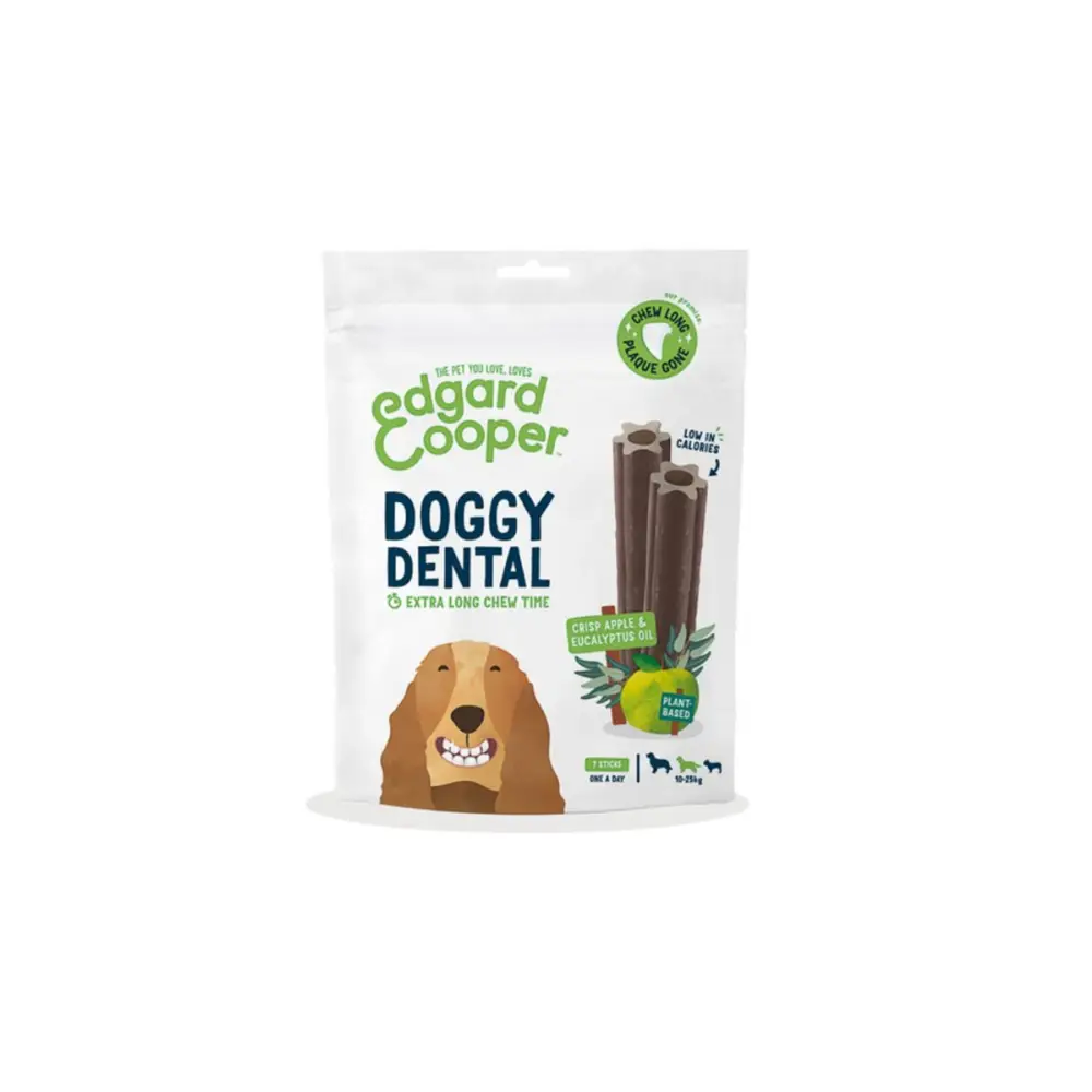 Edgard & Cooper Apple & Eucalyptus Dental Sticks | Vegetable Chews for Dogs