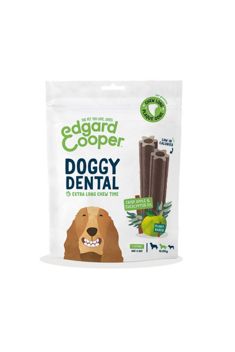 Edgard & Cooper Apple & Eucalyptus Dental Sticks | Vegetable Chews for Dogs