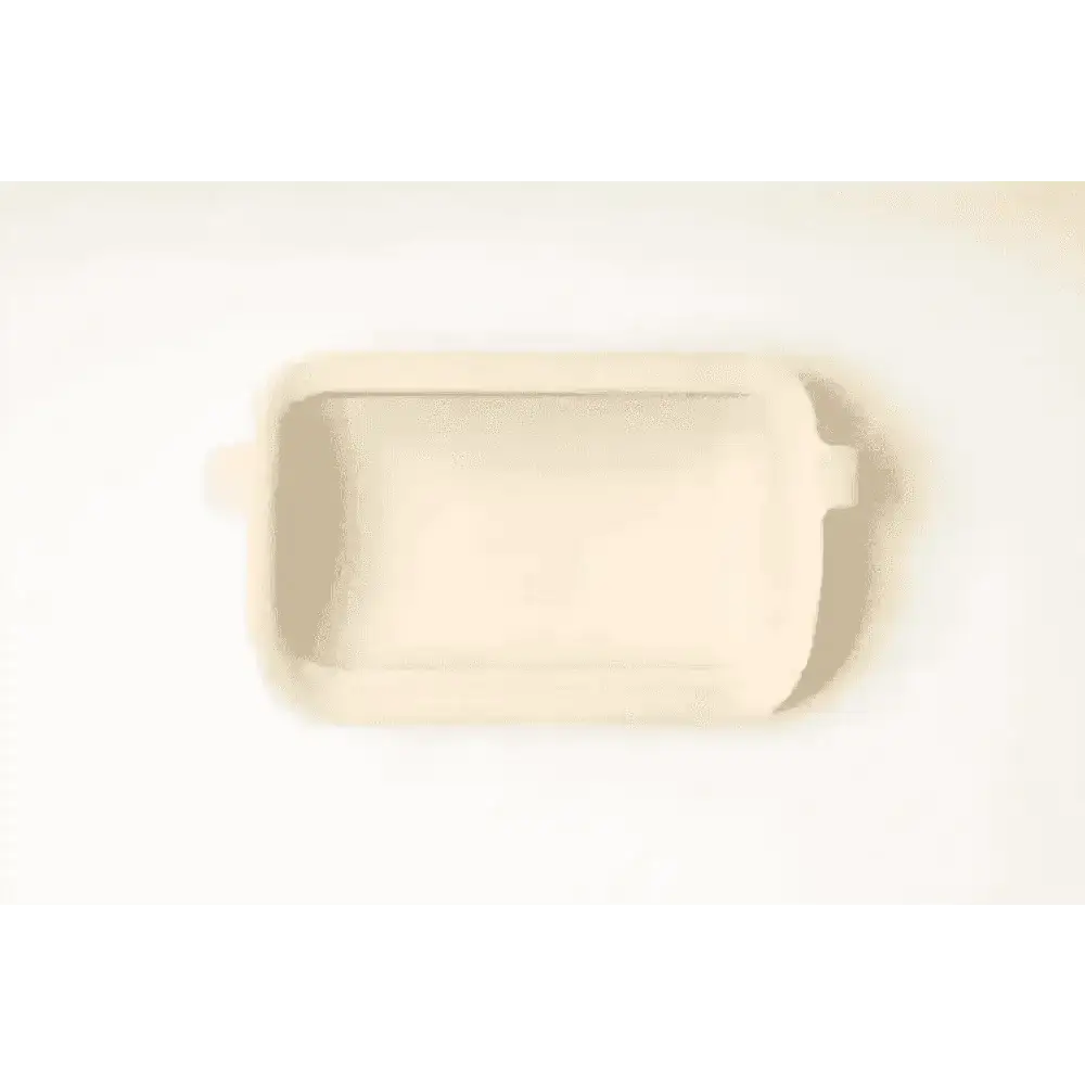 Cream-colored ceramic baking dish for best dry dog food prep