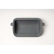 Extra Insert Charcoal Grey silicone baking dish in matte gray