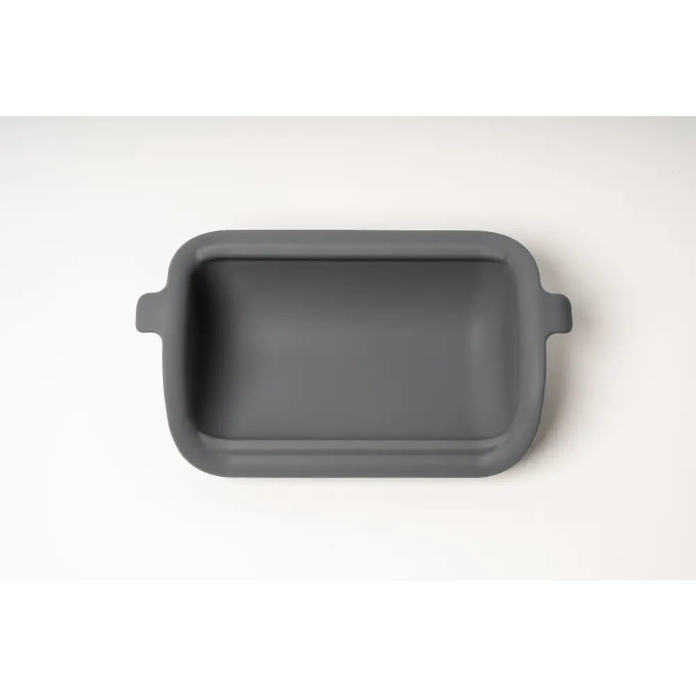 Extra Insert Charcoal Grey silicone baking dish in matte gray