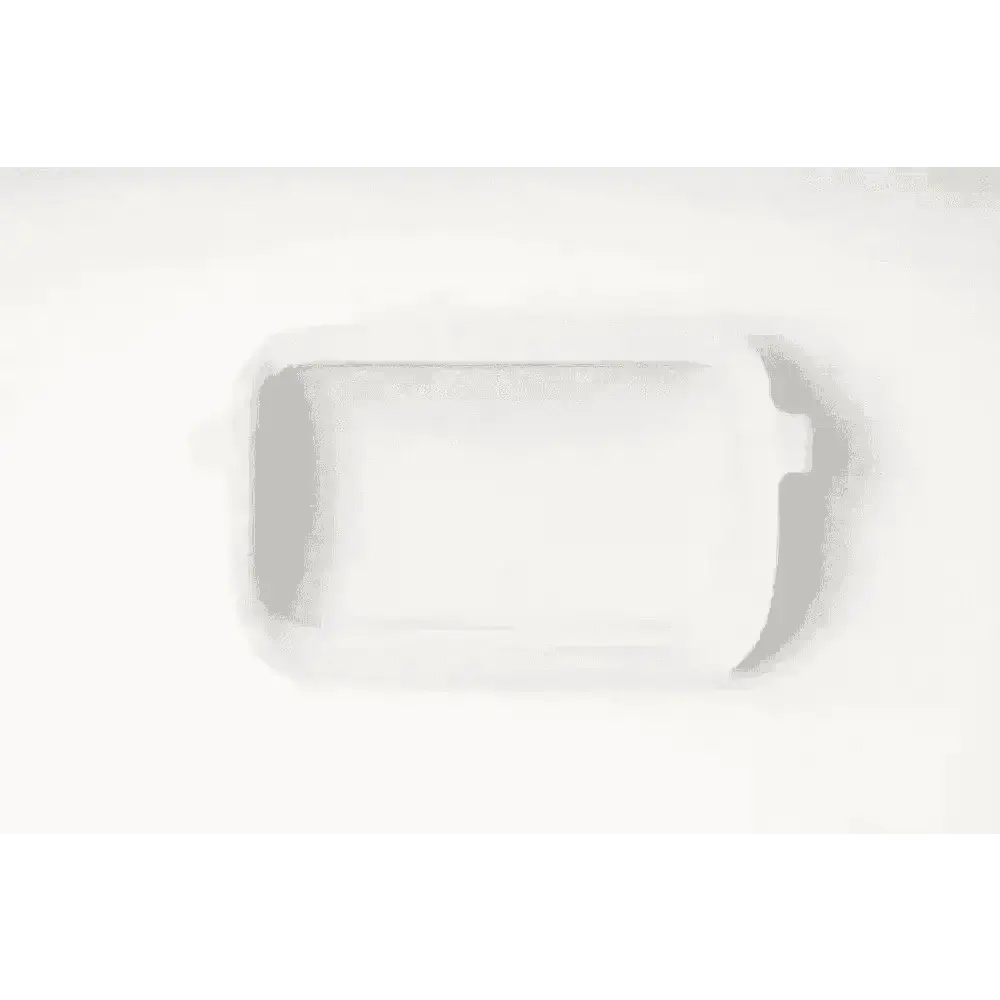 White rectangular ceramic baking dish in powder blue