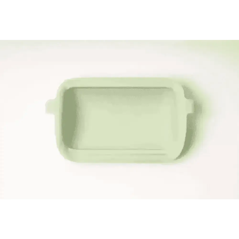 Soft mint-green silicone baking dish, Extra Insert Sage Green, ideal for natural cat food prep