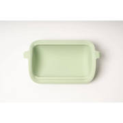 Soft mint-green silicone baking dish, Extra Insert Sage Green, ideal for natural cat food prep