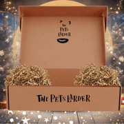 Fishy Feast Christmas box for dogs from Pets Larder with logo