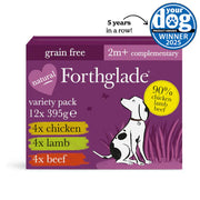 Forthglade Complete Adult Grain Free Variety Pack - Chicken Lamb & Beef - Natural Wet Dog Food