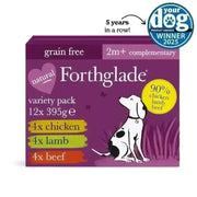 Forthglade Complete Adult Grain Free Variety Pack - Chicken Lamb & Beef - Natural Wet Dog Food