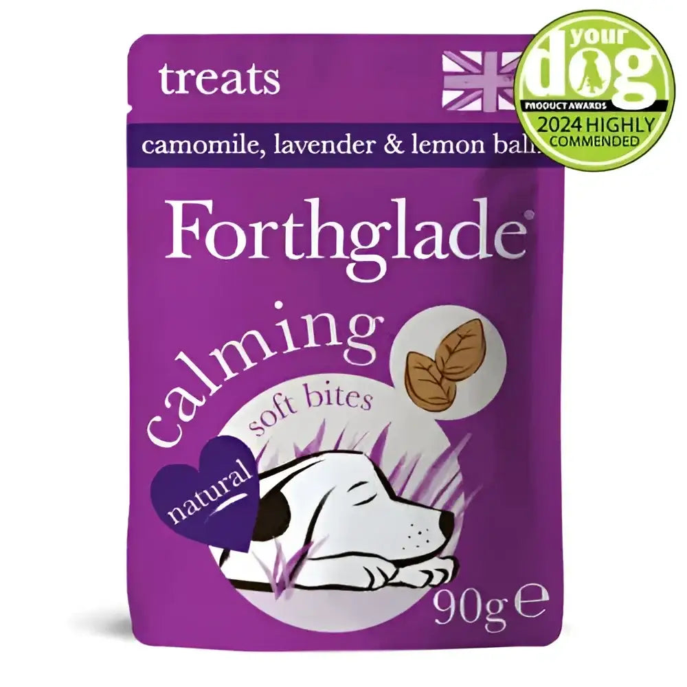Lavender-colored Forthglade Calming Soft Bites with lemon balm for dogs