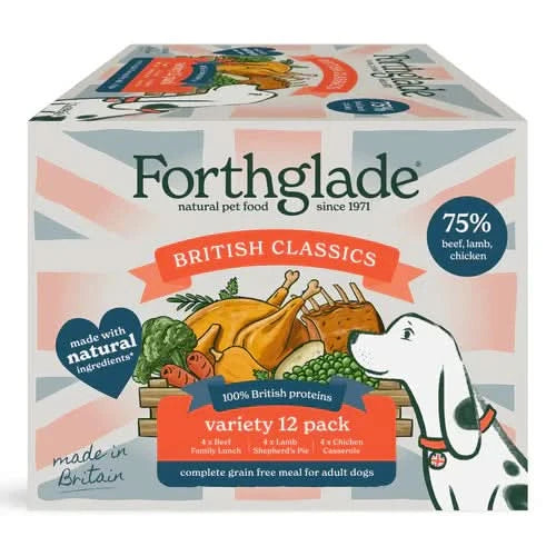 Forthglade Complete Adult Grain Free Variety Pack - British Classics - Natural Wet Dog Food