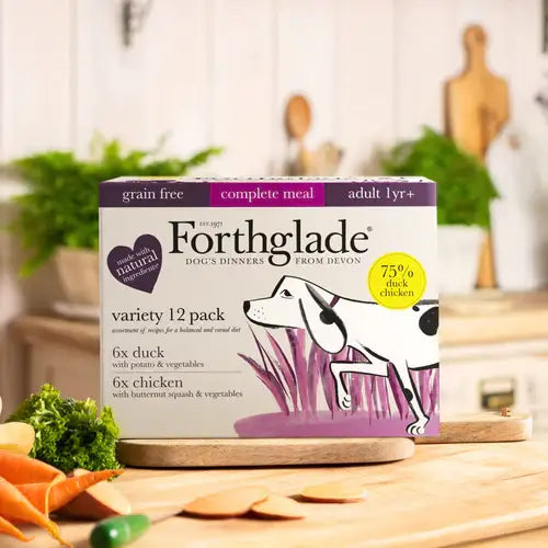 Forthglade Complete Adult Grain Free Variety Pack - Duck & Chicken - Natural Wet Dog Food