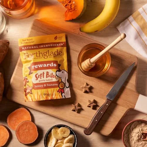 Forthglade Rewards Soft Bites with Honey & Banana | Natural grain free treats for dogs