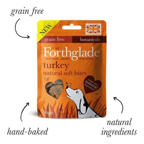 Forthglade Soft Bites Treats Turkey 90g - Natural Dog Treats