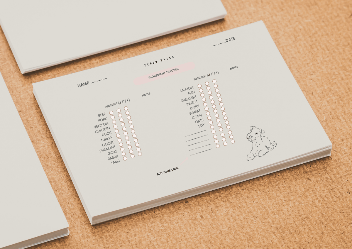 FREE TEDDY Talks: Dog Food Allergy Ingredient Tracker